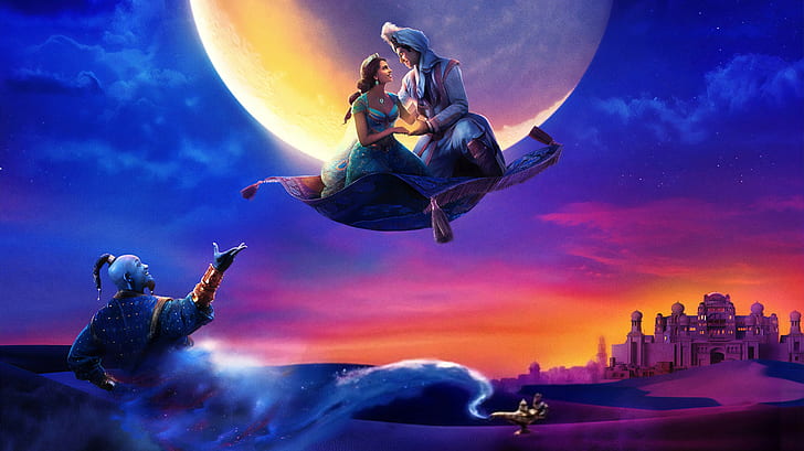 Movie, Aladdin (2019), Princess Jasmine, Will Smith