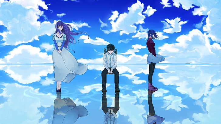 anime, Kamishiro Rize, Kaneki Ken, Kirishima Touka, Tokyo Ghoul, HD wallpaper