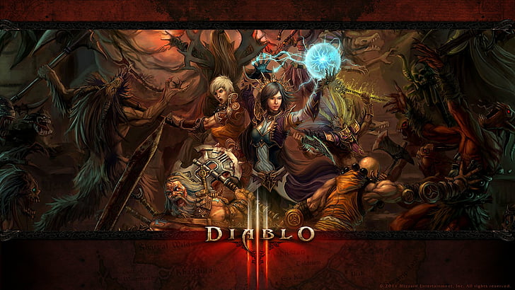 Diablo, Diablo III, Barbarian (Diablo III), Monk (Diablo III), HD wallpaper