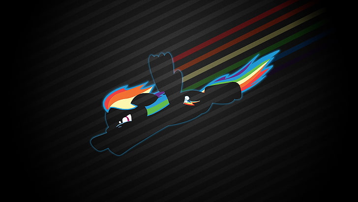 My Little Pony Rainbow Dash wallpaper, flight, kindness, silhouette