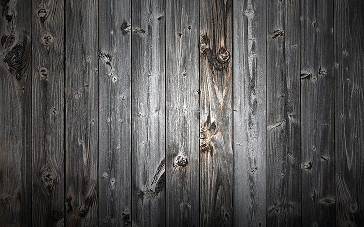 gray wooden frame, minimalism, wooden surface, planks, texture, HD wallpaper