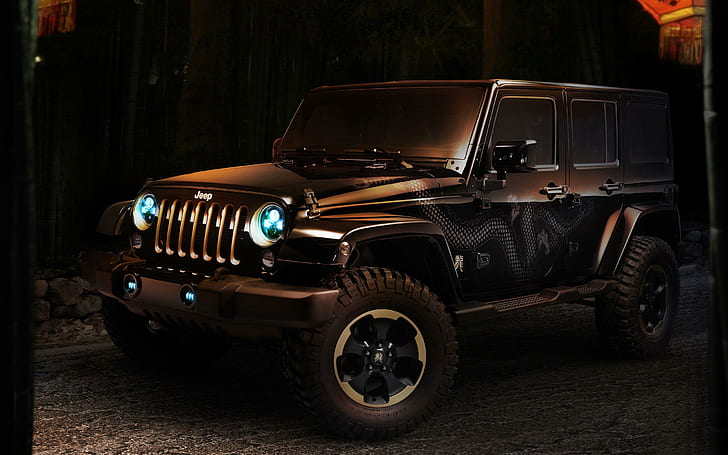 Jeep Wrangler Dragon Concept, black jeep wrangler, cars, other cars, HD wallpaper