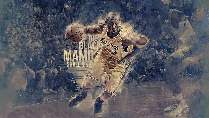 Kobe Bryant, Field, Figure, The ball, Basketball, Lakers, Player