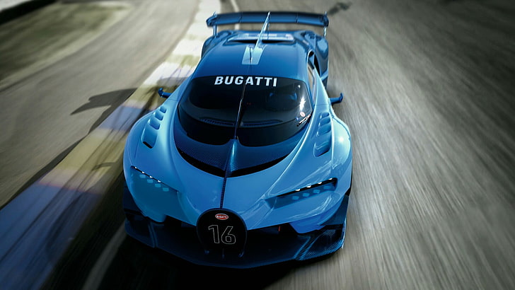 bugatti, car, blue, sports car, vehicle, automotive design, HD wallpaper