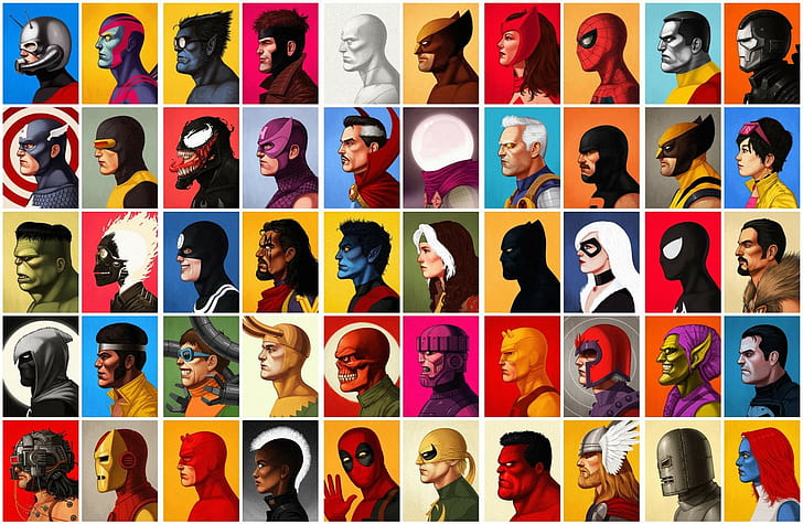 Marvel characters illustration, comics, Marvel Comics, people, HD wallpaper