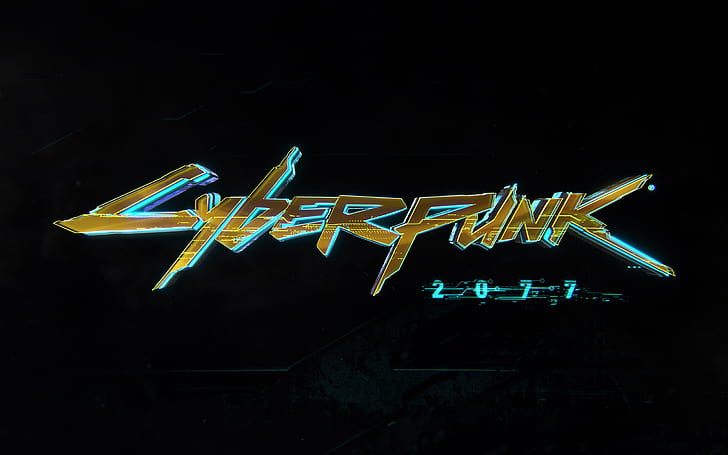 Cyberpunk 2077, video games, simple background, black background, HD wallpaper