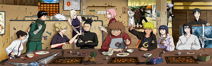 Anime, Naruto, Chōji Akimichi, Hinata Hyūga, Ino Yamanaka
