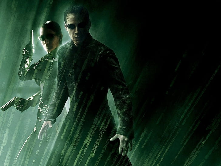 the matrix movies the matrix revolutions neo keanu reeves trinity carrie anne moss, HD wallpaper