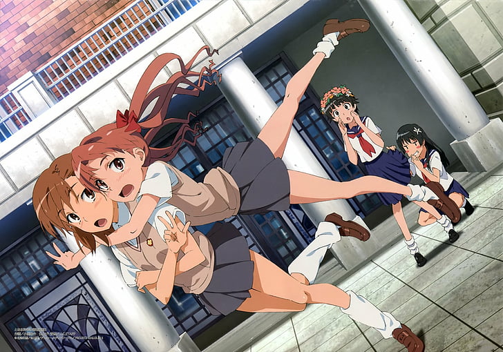 Anime, To Aru Kagaku No Railgun, Kazari Uiharu, Kuroko Shirai, HD wallpaper