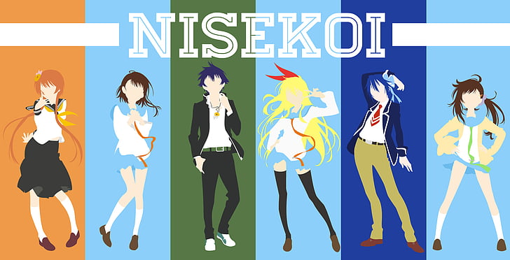 Anime, Nisekoi, Chitoge Kirisaki, Haru Onodera, Kosaki Onodera
