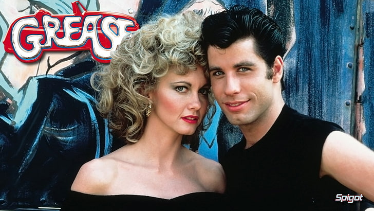 grease, two people, portrait, young adult, headshot, young women, HD wallpaper