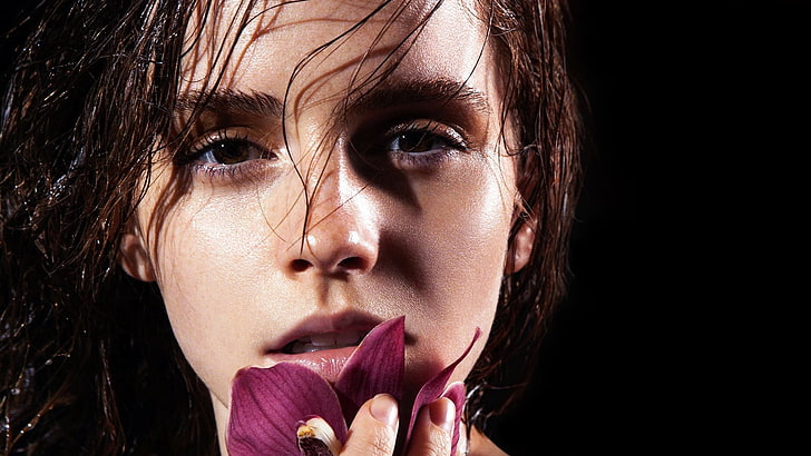 Emma Watson, women, actress, face, one person, headshot, portrait, HD wallpaper