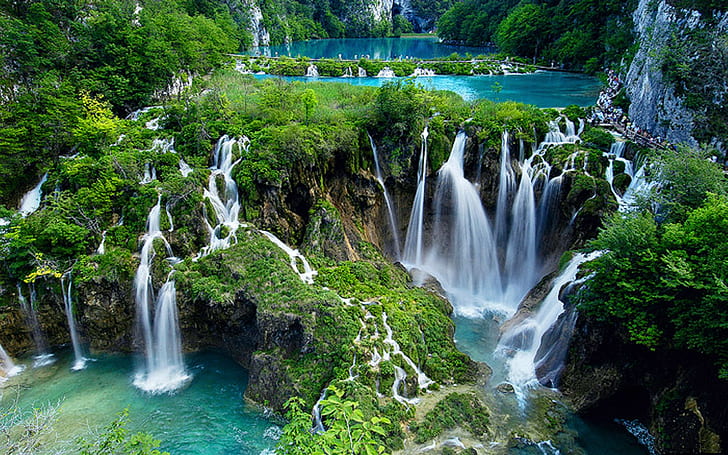 Plitvice Lakes National Park-Croatia-Cascading waterfall-Wallpaper-HD-2560×1600, HD wallpaper
