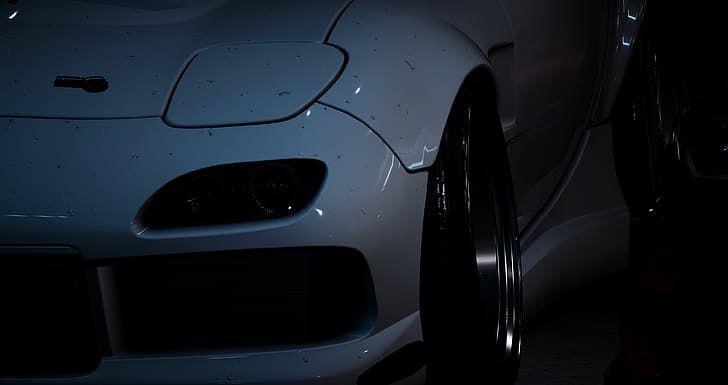 rx7, Mazda RX-7, white, car, Need for Speed, NFS 2015, HD wallpaper