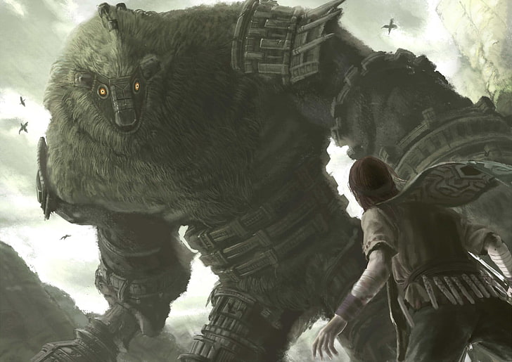 animated character digital wallpaper, Shadow of the Colossus