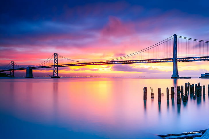 HD wallpaper: Golden Gate Bridge photo, Sunrise, San Francisco bay, San  Francisco bay | Wallpaper Flare