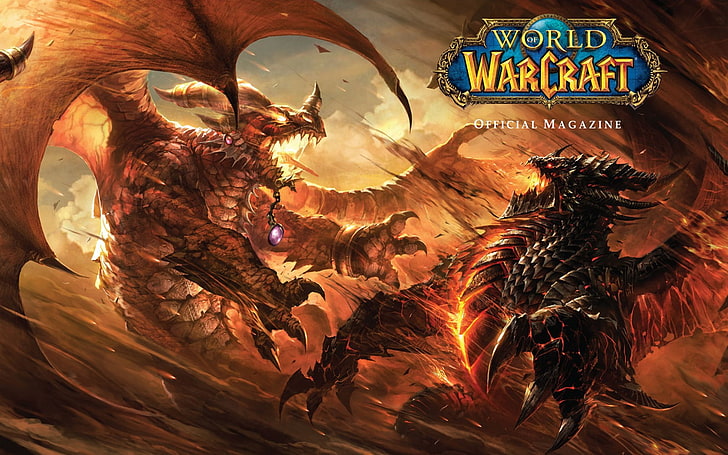 video games, World of Warcraft, Deathwing, Alexstraza, art and craft, HD wallpaper