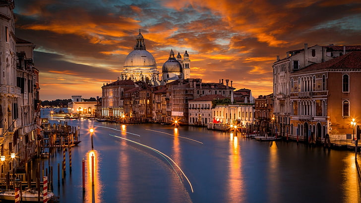 dusk, cloud, italy, venice, europe, tourist attraction, photography, HD wallpaper