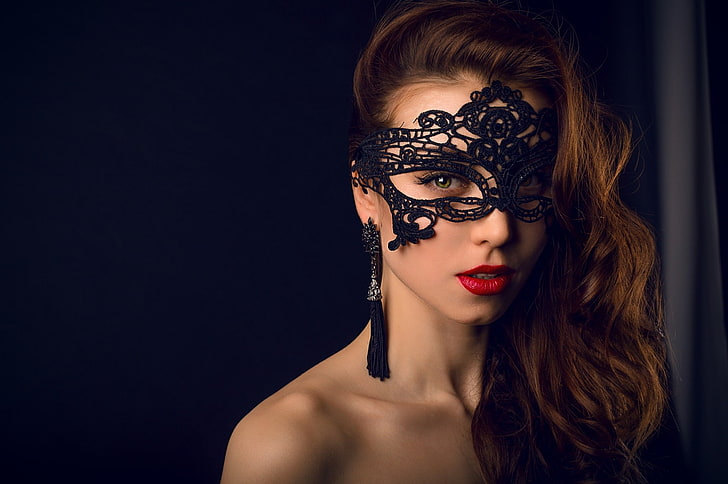 women, mask, face, portrait, headshot, one person, beauty, young adult, HD wallpaper