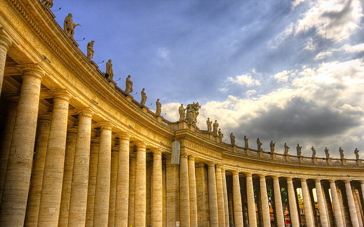 religious, Vatican City, architecture, built structure, sky, HD wallpaper