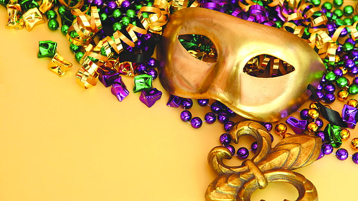 beads, Mardi gras, spring meeting, peoples-christian, carnival mask, HD wallpaper
