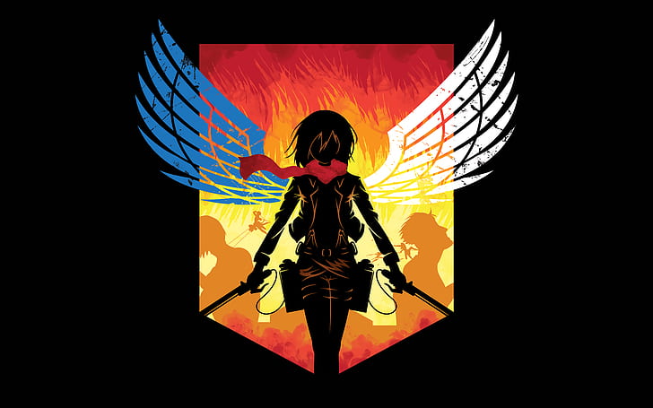 logo, Shingeki no Kyojin, Mikasa Ackerman, Scout Regiment