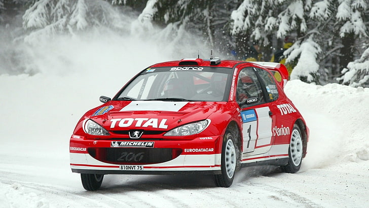 WRC, 206, Sport, Peugeot, Car, Rally, mode of transportation