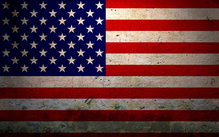 flag of U.S.A, white, blue, red, star, texture, stars, flags, HD wallpaper