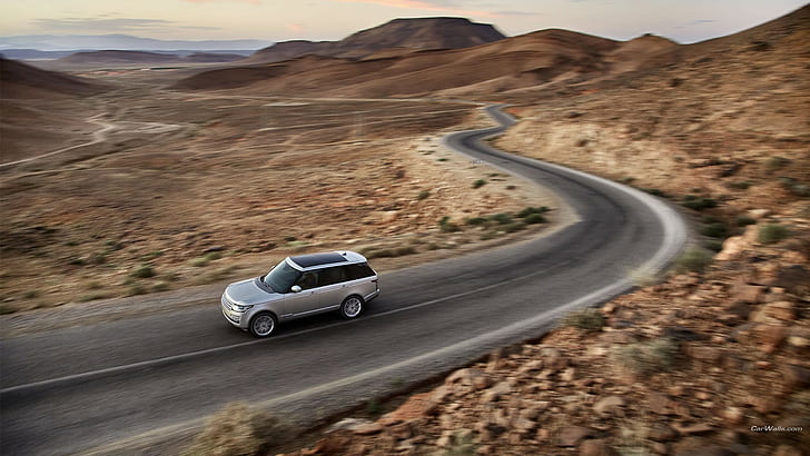 Range Rover, car, road, motion blur
