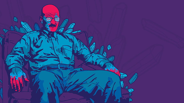 man in dress shirt illustration, Breaking Bad, drugs, Walter White