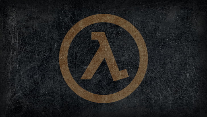 Half-Life, texture, scratches, dark, logo, wall, sign, black color, HD wallpaper