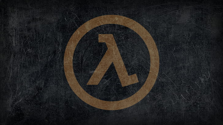 wall, dark, texture, scratches, Half-Life, logo