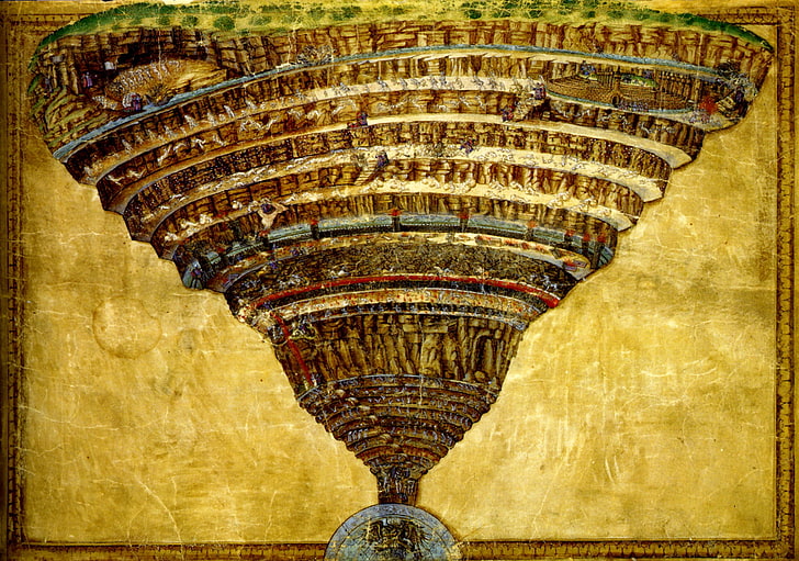 brown and beige artwork, picture, mythology, Sandro Botticelli