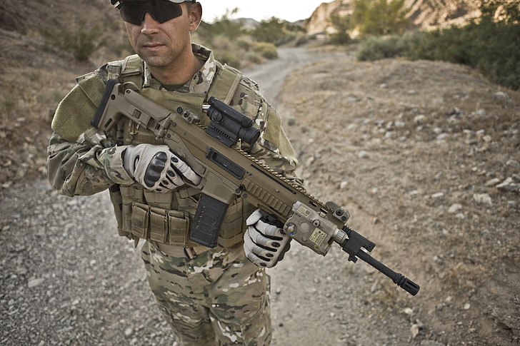 assault rifle, NATO, Magpul Masada, soldier, Remington ACR