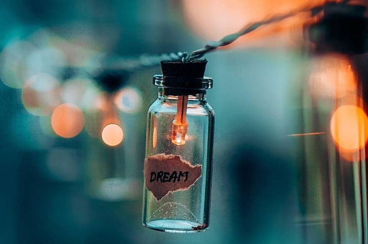 ♥, message, dream, abstract, bottle, glass - material, indoors
