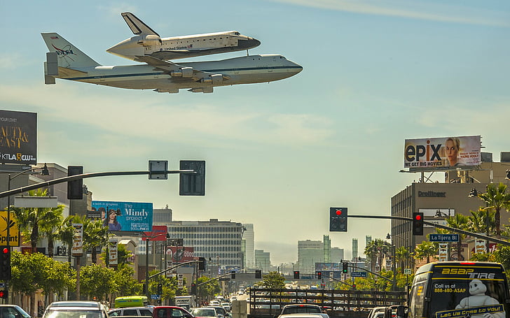 Space Shuttles, Space Shuttle Endeavour, Airplane, Los Angeles