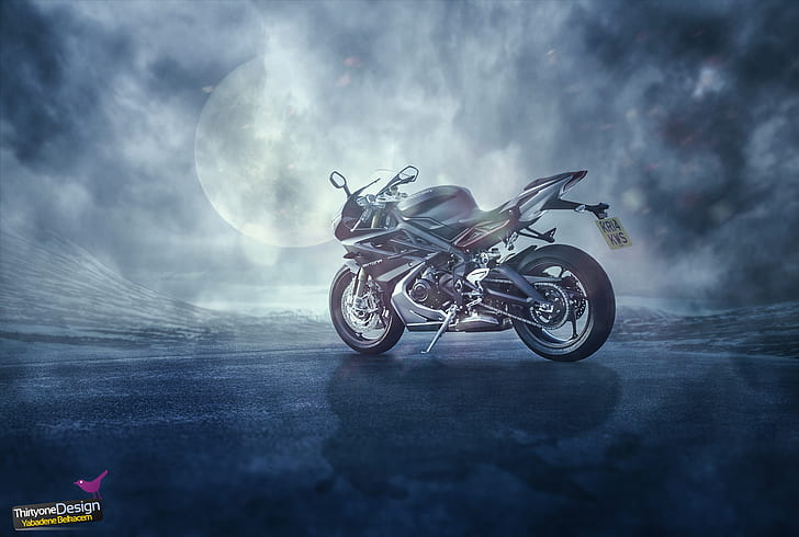 motorcycle, speeder bike, motorsports, HD wallpaper