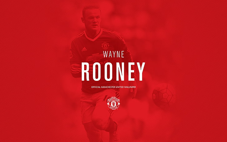 Wayne Rooney-2016 Manchester United HD Wallpaper, red, text, western script