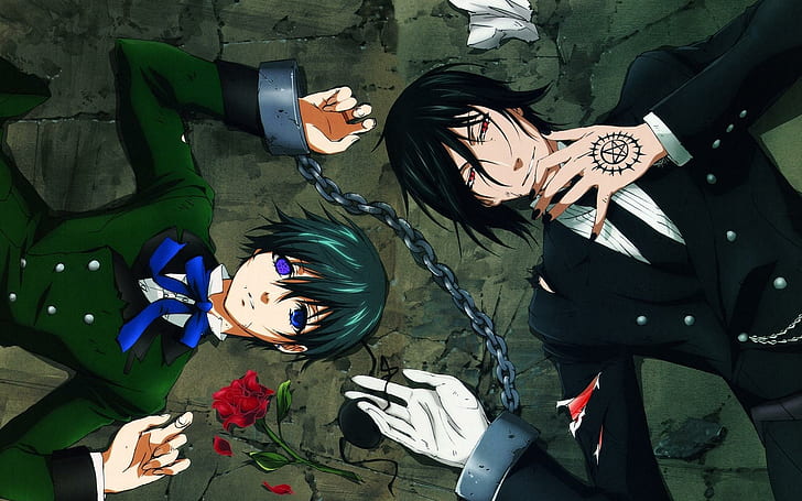 HD wallpaper: two male anime character, sebastian michaelis, ciel  phantomhive | Wallpaper Flare