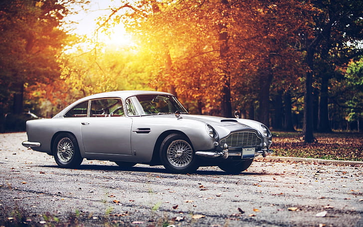 Old Aston Martin DB5, old cars, vintage cars, classic cars, coupe cars, HD wallpaper