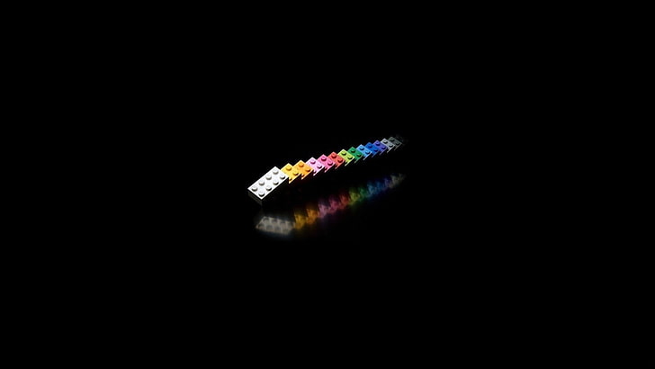 lego minimalistic multicolor black background 1920x1080  Art Minimalistic HD Art
