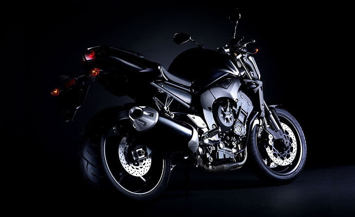 2006 Yamaha FZ1, black motocycle, Motorcycles, transportation