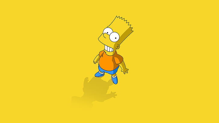 Bart The Simpsons Yellow HD, cartoon/comic, HD wallpaper