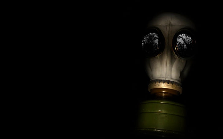 gas masks, artwork, apocalyptic, HD wallpaper