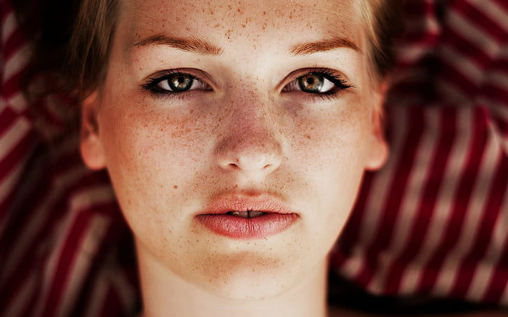 Freckles, Woman, Face, Portrait