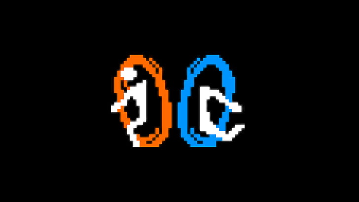 pixel art, pixels, Portal 2