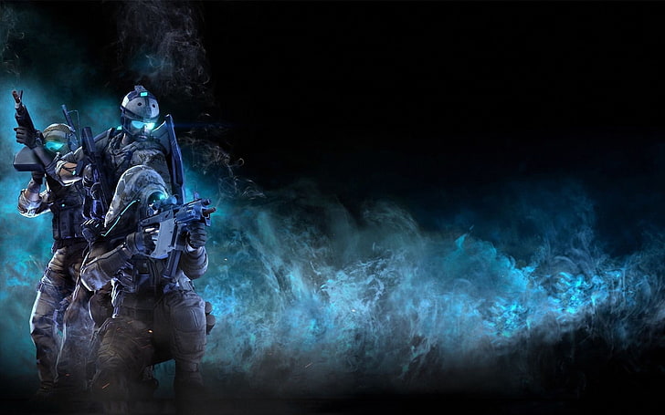 three soldiers carrying rifles digital wallpaper, Ghost Recon