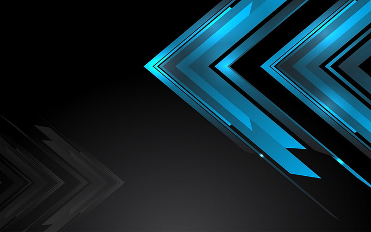 Abstract, Arrow, Black, Turquoise