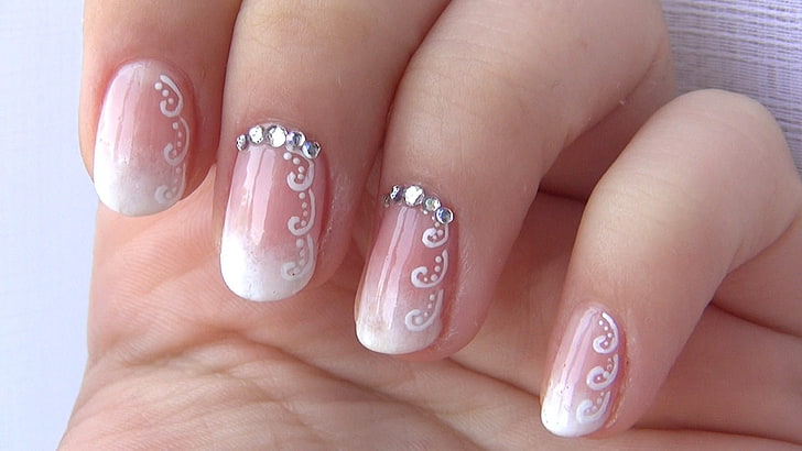 hands-nails-finger-manicure-strass, HD wallpaper