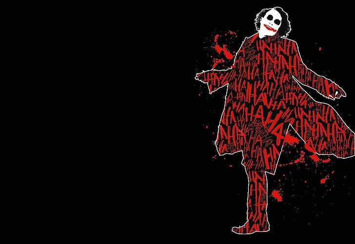 HD wallpaper: Joker, Batman, black background, DC Comics, copy space, red |  Wallpaper Flare